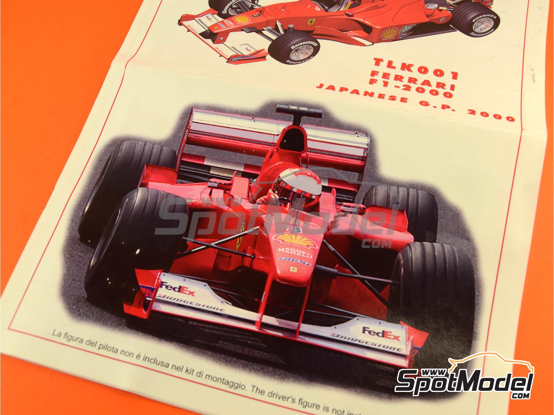 Ferrari F1 2000 Scuderia Ferrari Team sponsored by Marlboro - Japanese  Formula 1 Grand Prix 2000. Car scale model kit in 1/24 scale manufactured  by Ta